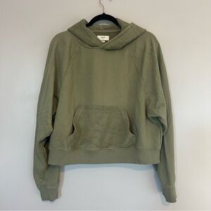Olive Green Hooded Sweatshirt